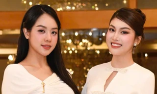 Hoa hậu Thanh Thủy, Á hậu Ngọc Thảo chúc mừng chức vô địch của golfer Tăng Thành Trung 