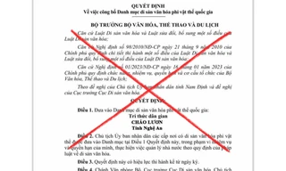 Bộ Văn hóa đề nghị xử lý thông tin xuyên tạc về 'cháo lươn Nghệ An'