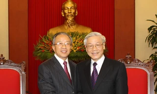 Tổng Bí thư Nguyễn Phú Trọng tiếp Đoàn đại biểu Trung Quốc