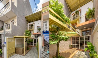 Thiết kế sáng tạo của nhà mái kép 62m2 trên ô đất nhỏ hẹp ở TPHCM