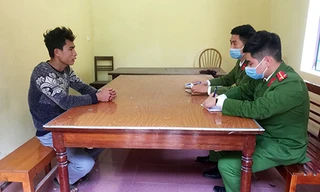 Đối tượng Đặng Xuân Trụ tại cơ quan Công an 