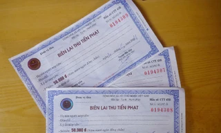 Biên lai phạt lỗi gì?