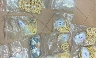 Đối tượng Phương tại cơ quan công an