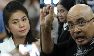 Bà Thảo và ông Vũ trong lần tham gia phiên tòa trước đây. Ảnh: Tân Châu