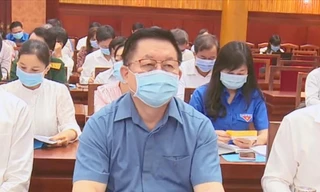 Trưởng Ban Tuyên giáo Trung ương - ông Nguyễn Trọng Nghĩa tại buổi gặp mặt sáng nay tại Tây Ninh. Ảnh: X.V