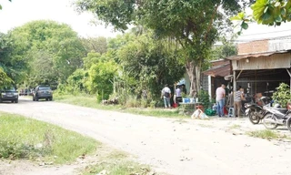 Cảnh sát khám nghiệm hiện trường vụ án. Ảnh: FB. TPTN