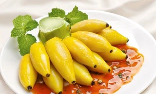 Mực nhồi hình nải chuối lạ mắt ngon miệng