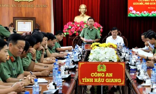 Lấy phiếu tín nhiệm Ban Giám đốc Công an tỉnh Hậu Giang