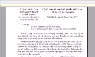 Chủ tịch huyện ở Hậu Giang lý giải Công văn gây hoang mang dư luận