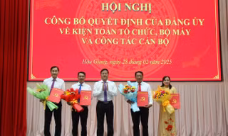 Đảng ủy UBND tỉnh Hậu Giang kiện toàn bộ máy