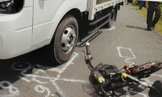 Hiện trường vụ tai nạn giao thông làm nữ sinh tử vong.