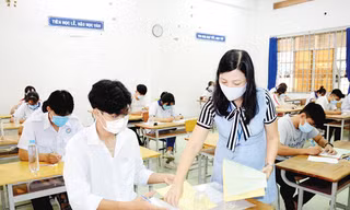 Thí sinh An Giang thi tốt nghiệp THPT đợt 1. Ảnh:Báo An Giang