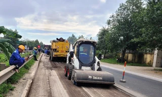 Bắt đầu trung tu QL 1A đoạn Vinh - TP Hà Tĩnh để phục vụ nhân dân đi lại trong tết Giáp Thìn