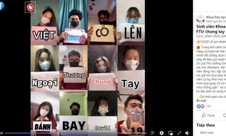 Sinh viên trường ĐH Ngoại thương quay clip cổ động chung tay đẩy lùi dịch COVID-19