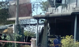 Hiện trường vụ cháy. Ảnh: CTV