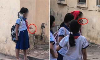 Xôn xao clip học sinh tiểu học hút thuốc trong trường