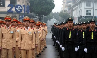 Các lực lượng tham gia lễ phát động