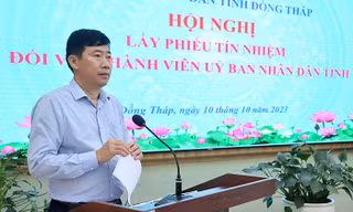 Lấy phiếu tín nhiệm 11 thành viên UBND tỉnh Đồng Tháp 