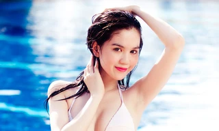 9X Ngọc Trinh 'bỏng mắt' với bikini