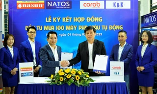 Lễ ký kết hợp đồng đầu tư mua 100 máy pha màu tự động.