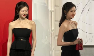 ‘Đệ nhất mỹ nữ Bắc Kinh’ Cảnh Điềm hóa quý cô sang chảnh, vai trần hút mắt