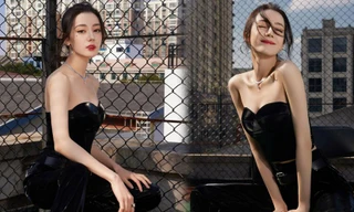 Địch Lệ Nhiệt Ba khoe vai trần nuột nà, thềm ngực sexy gây ‘bão’ mạng