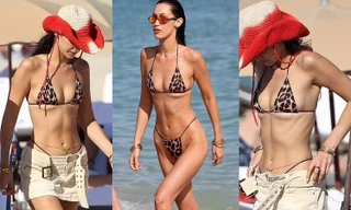 Bella Hadid thả dáng sexy với bikini bé xíu sau màn hóa phù dâu dịu dàng