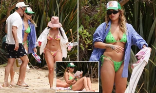 Mặc bikini bé xíu lộ thân hình đẫy đà, ca sĩ ‘50 sắc thái’ được dân mạng khen nức nở