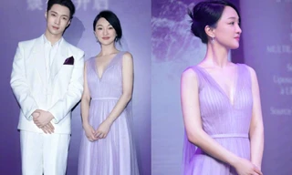 Châu Tấn khoe thềm ngực gợi cảm, không hề lép vế khi đứng cùng mỹ nam kém 17 tuổi 