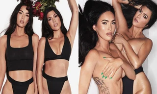 Megan Fox và Kourtney Kardashian để ngực trần táo bạo trong bộ ảnh nội y đôi