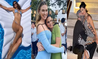 Sao Hollywood: Elizabeth Hurley nuột hơn gái 20, chị cả nhà Kardashian âu yếm tình mới