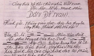 Đơn đề nghị làm rõ vụ việc của phụ huynh. Ảnh: NVCC. 