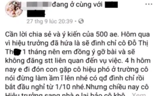 Phụ huynh bé trai 3 tuổi tố cáo nữ giáo viên lên mạng xã hội. Ảnh: TL