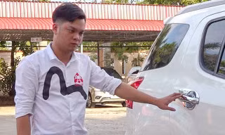 Tài xế Nguyễn Trung Hiếu và chiếc xe gây tai nạn