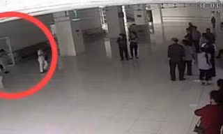 Hình ảnh ghi lại từ camera bệnh viện.