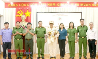 Công an tỉnh Bình Phước công bố các quyết định về công tác cán bộ