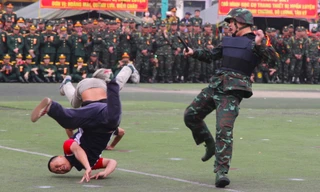 Xem lính đặc nhiệm biểu diễn võ thuật trong ngày hội ra quân huấn luyện