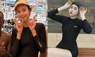 Sau Thùy Tiên, đến lượt Hoa hậu Đỗ Thị Hà chuộng mốt "áo tắm kín bưng"