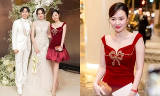Vì sao Midu lại mặc một mình một kiểu đến dự tiệc cưới diễn viên Anh Đức?