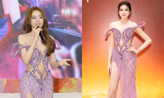 Hoa hậu Đỗ Thị Hà mặc đồ đụng hàng Lan Ngọc, ai cao hơn người ấy chiếm ưu thế?