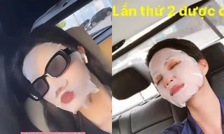 Phương Nhi, H'Hen Niê tranh thủ đắp mặt nạ mọi lúc mọi nơi