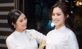 Hoa hậu Đỗ Thị Hà đẹp như thiên thần trong lần đầu tiên làm điều này cho đàn chị Ngọc Hân