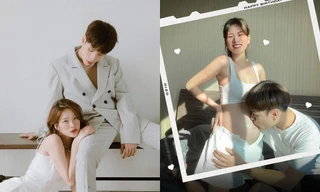 Khán giả ngỡ ngàng bật ngửa khi một cặp đôi V-biz khoe bụng bầu lớn sau 4 tháng hẹn hò