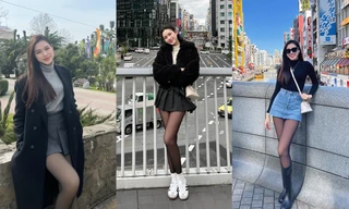 Suốt chuyến du lịch Nhật Bản, Hoa hậu Đỗ Thị Hà chỉ mặc một style nhưng vẫn đẹp