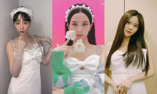 Jisoo chứng tỏ gu phối đồ đẳng cấp khi đụng hàng váy trắng tiểu thư với Taeyeon, Hyojung