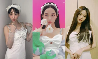 Jisoo chứng tỏ gu phối đồ đẳng cấp khi đụng hàng váy trắng tiểu thư với Taeyeon, Hyojung