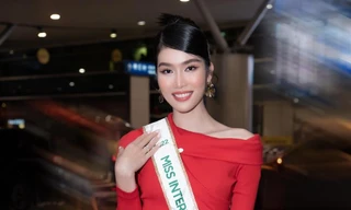 'Á hậu học giỏi nhất làng Hậu' lên đường đi thi quốc tế, trang phục ra sân bay có điểm giống Đỗ Thị Hà