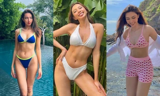 Vóc dáng 'đỉnh cao' như Hoa hậu Thùy Tiên: Không cần bikini cầu kỳ vẫn tỏa sáng rực rỡ