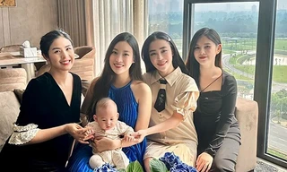 Chỉ một bức ảnh mà có tới hai Hoa hậu vướng nghi vấn đang mang thai con đầu lòng