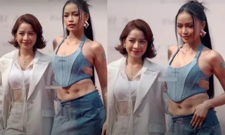 'Sốc' nặng khi một Hoa hậu đình đám để lộ dấu vết lạ lùng khó hiểu ở ngay vòng eo